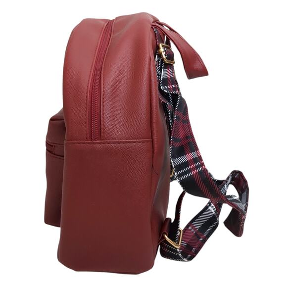 Harry Potter Wizarding World Hogwarts Crest Mini Backpack with Plaid Straps WB - Picture 2 of 8